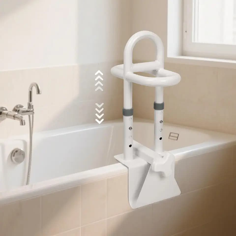 YEEGO DIRECT Bathtub Safety Rail, Height Adjustable Shower Bathtub Grab Bars for Seniors, Innovative Triple Grip Bathtub Handles for Seniors, Waterproof Frame, 300 LBS Weight