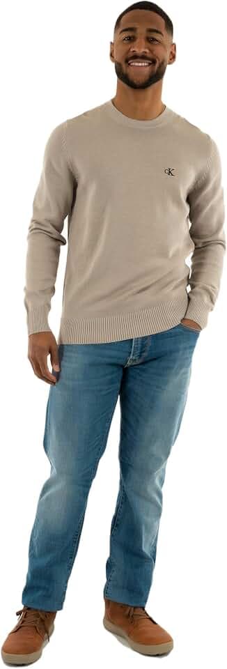 Calvin Klein Moderner Herren-Pullover mit Rundhalsausschnitt, Atmosphäre, XL