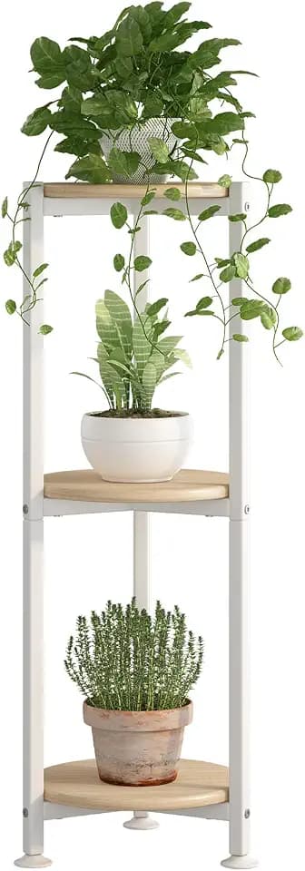 3 Tier Plant Stand Indoor Corner Tall Round Shape Plant Shelf