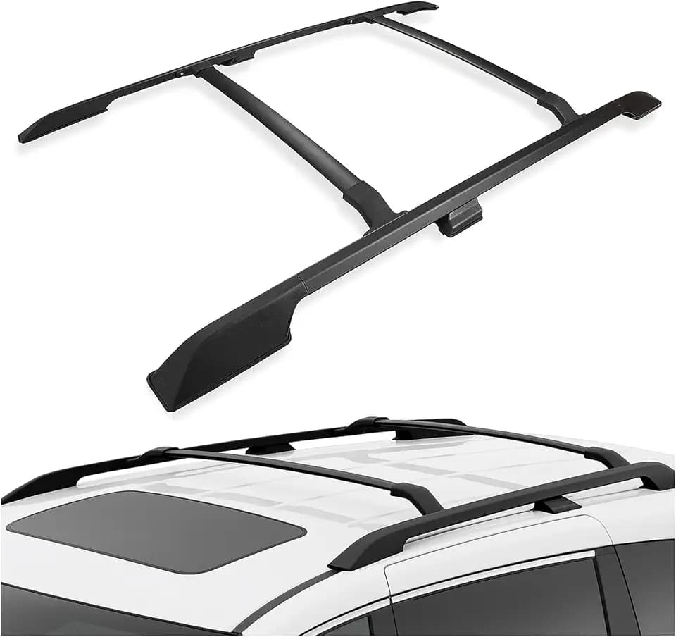 HECASA Rooftop Cross Bar & Side Rails 150LBS Aluminum 4Pcs