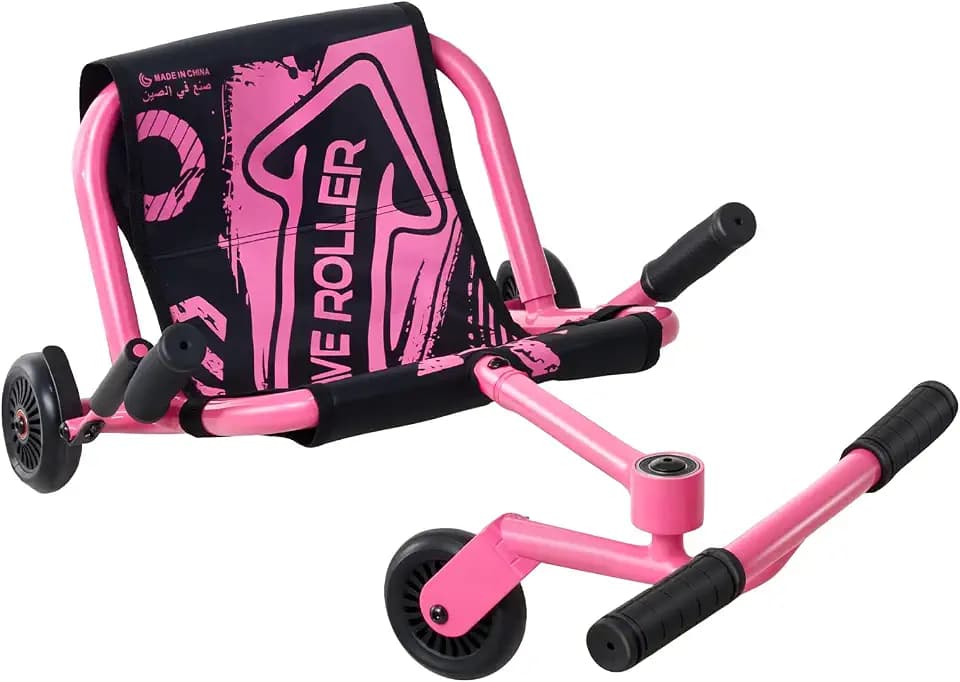 VEVOR Ride on Scooter 150 lbs Swing Side-to-Side for Amazing Riding Pink, for Ages 4+, Powered by Zig-Zag Motion, Ride on Toy with 3 Adjustable Length, Brake Lever, Hard Surface Indoor & Outdoor