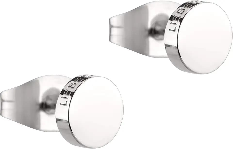 LIEBESKIND BERLIN Damen Ohrstecker – Basic Ohrringe aus Edelstahl – Poliert & mattiert – Kleine Stecker in Silber, Gold, Roségold & Schwarz – Verschiedene Formen – Perfekt für den Alltag