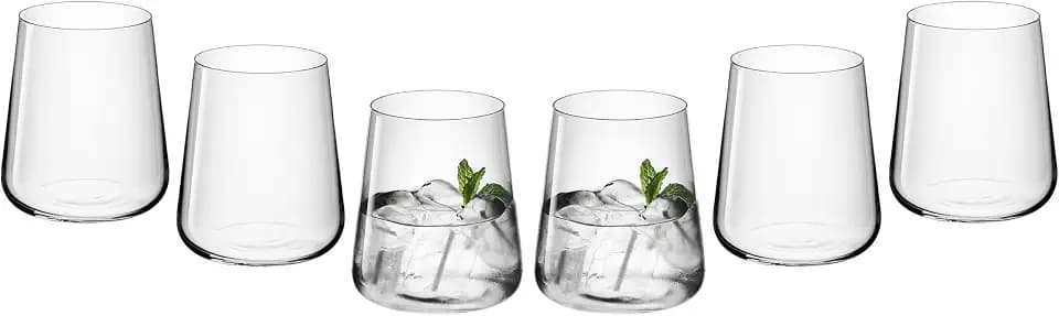 Gerlach 1760 Gläser Set 6 Stück 430 ml Trinkgläser Wassergläser Cocktailgläser Saftgläser Glas Dessert Spülmaschinenfest Modern