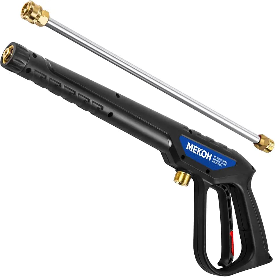 MEKOH Universal Pressure Washer Gun with Stainless Extension Wand, 3600 PSI