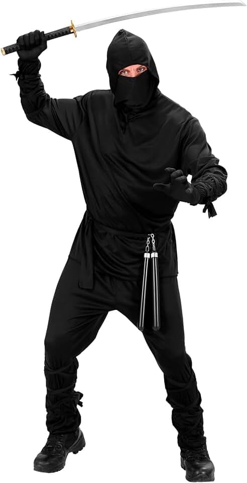 W WIDMANN MILANO Party Fashion - Ninja Kostüm 6-teilig
