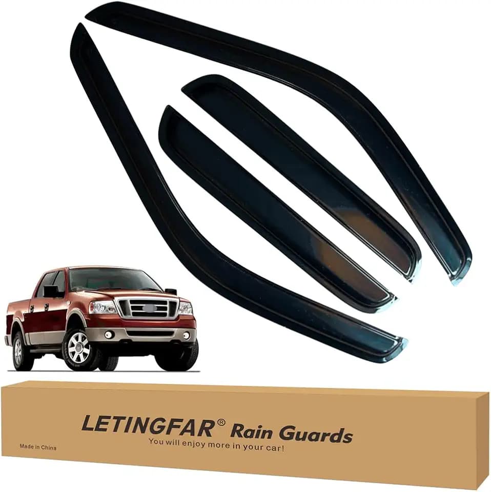 Window Visors Rain Guards for Ford F250 F350 F450 F550 Super Duty 1999-2004 2005 2006 2007 2008 2009 2010 2011 2012 2013 2014 2015 2016 Accessories, Wind Deflectors Vent Shades for Ford