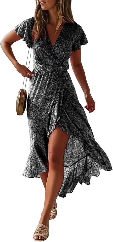 ZESICA Damen Langes Maxikleid Klassisch (1er Pack)