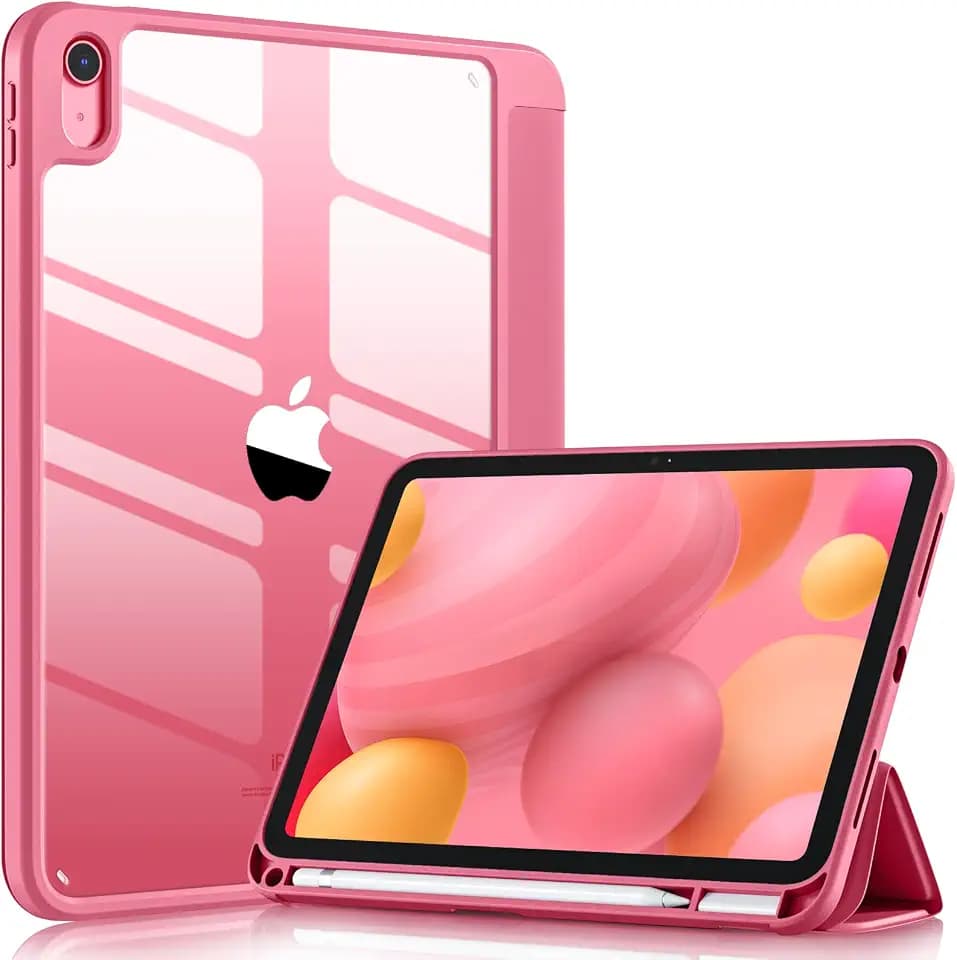 Wenlaty for iPad (A16) 11th Gen Case, iPad 10th Gen Case,Watermelon Pink