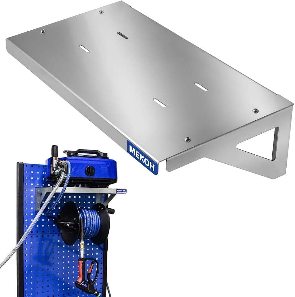 MEKOH Wall Mount Pressure Washer Shelf 20" x 10", Stainless Steel Organizer