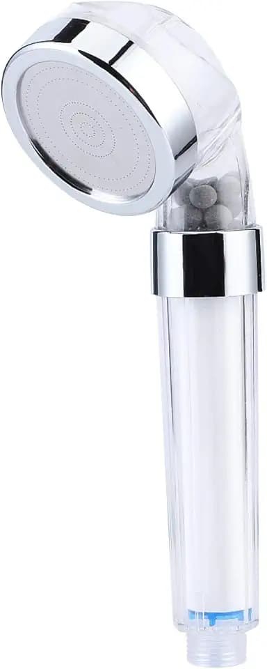 Oumefar Universeller Hochdruck Druckduschkopf Duschkopf mit 3 Filtern zum Baden(6cm shower + three Filter sponges)