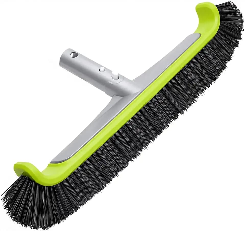 17.5-Inch Curved Pro Pool Brush Head for All Pool Surfaces