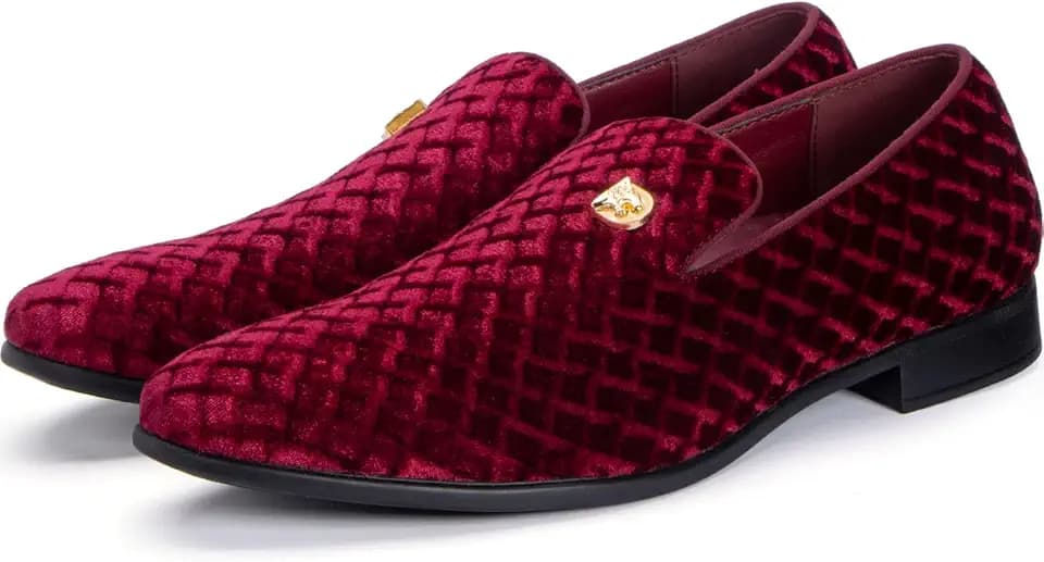 Men's Penny Slip-on Velvet Loafer Suede Dress Shoes Designer Smoking Slipper Prom Wedding Shoes