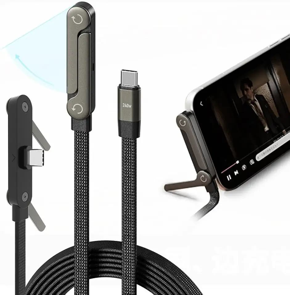 NKV USB C to USB C Invisible Stand Charging Cable