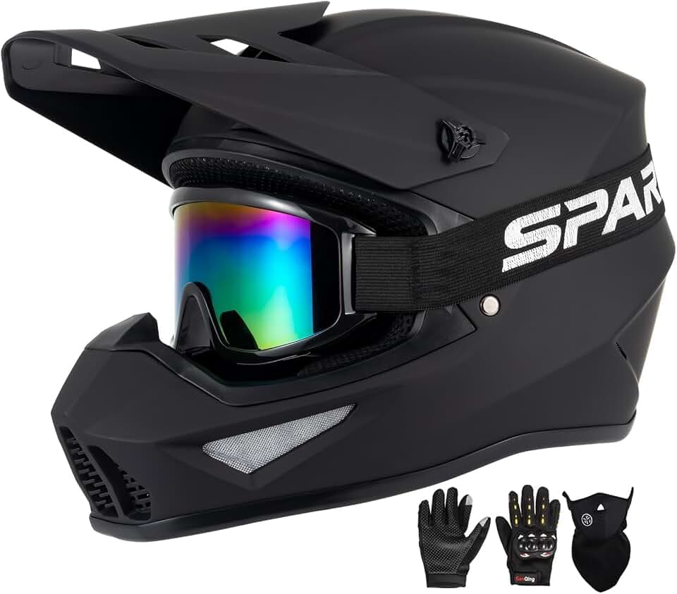 Youth Adult Dirt Bike Helmet DOT Approved Motocross Helmet for ATV BMX
