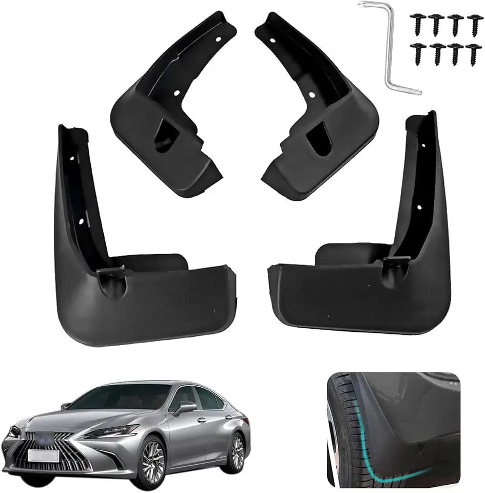 Custom Fit for Mud Flaps Lexus ES 350 / ES 300h 2019-2024 2025 Mud Splash Guard Front and Rear 4-PC Set