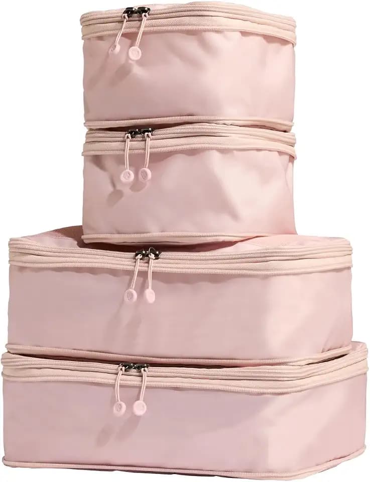 Antler Compression Packing Cubes, Set of 4, Moorland Pink