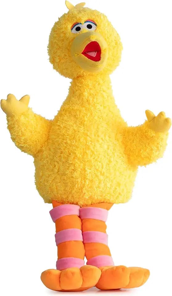 Sesame Street Big Bird Toddler Kids Fuzzy Plush Pillow Buddy, Yellow
