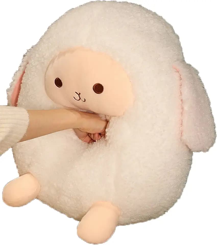 12 Inch Plush Sheep Stuffed Animal Cloud-Like Hugging Pillow Cuddly Lamb Pillow Plushies Toy Lamb Huggable Anime Gifts for Children and Lovers in Birthday and Holiday