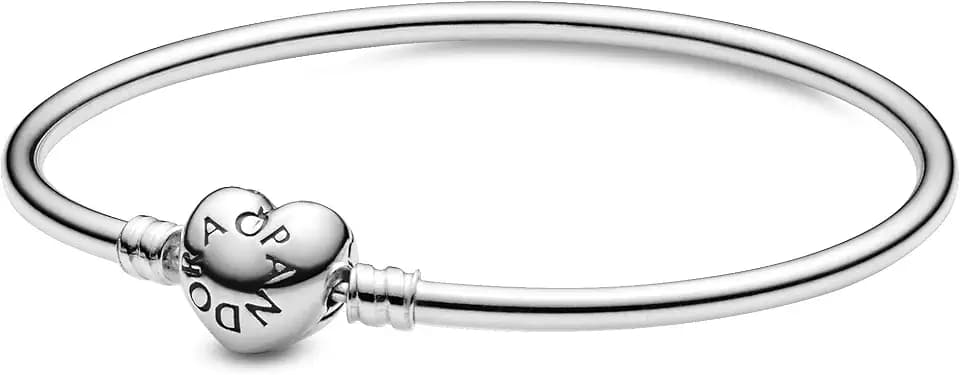 Pandora Bangle with Heart Logo Clasp