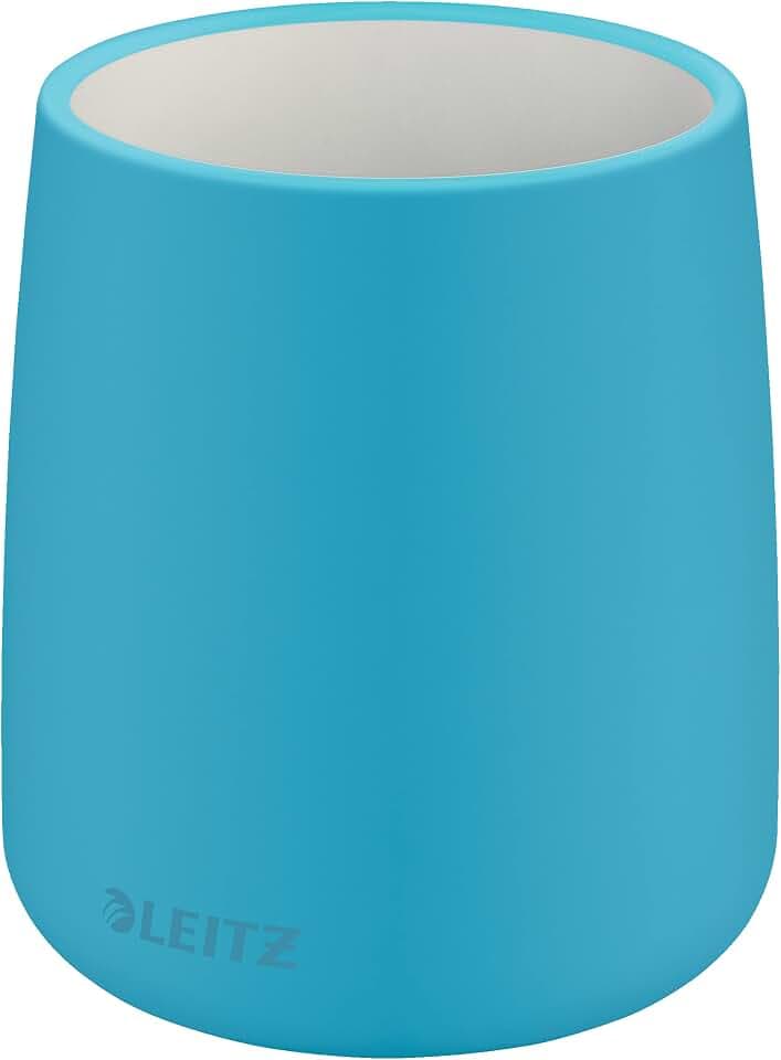 Leitz Stifteköcher, Stiftehalter aus Keramik, Sanftes Blau, Cosy-Serie, 53290061