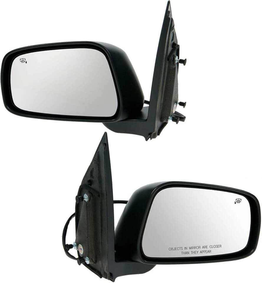 TRQ 2 Piece Driver and Passenger Side Mirror Assembly Set Electric