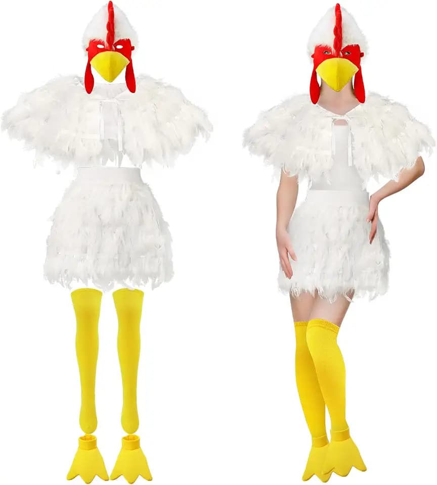 Liitrsh Halloween Chicken Rooster Costume Women Adult