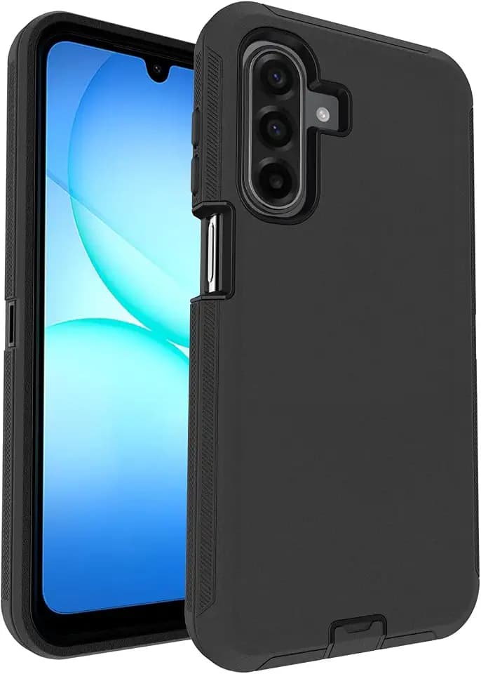 for Samsung Galaxy A17 5G Case with Charging Port Cover, Black