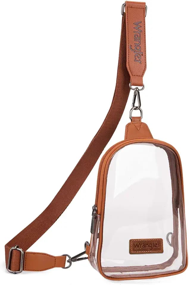 Wrangler Clear Bag for Stadium Events Crossbody Sling Purse for Sports