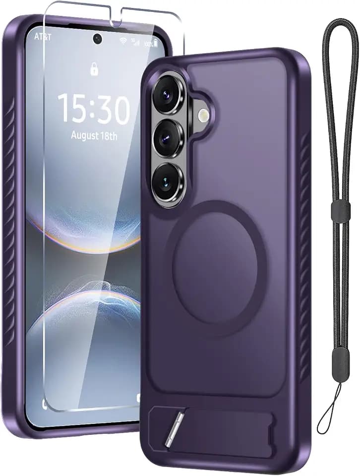 for Samsung Galaxy S26 Case with Screen Protector,Purple