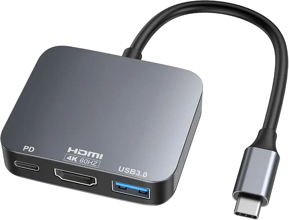 USB C to HDMI Adapter【4K@60HZ】, Vilcome HDMI to USB C Adapter Multiport with USB Type C PD & USB 3.0 Port, Compatible for MacBook Pro/Air, iPad Pro/Air, Dell XPS, iPhone 15 Pro/Max, Android and More