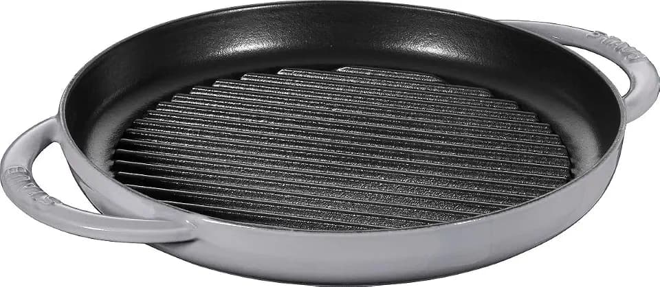 Staub 40509-522-0 Grillpfanne, rund, Gusseisen, grau, 26 cm