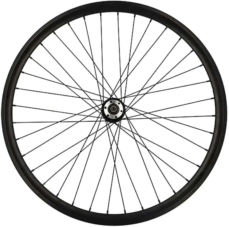 cyclingcolors 1x Fahrrad Vorderrad Felge Komplette Rand Radius Nabe für Elektrofahrrad VAE Größe 28" kompatibel mit WHEELYOO 622 Schwarz