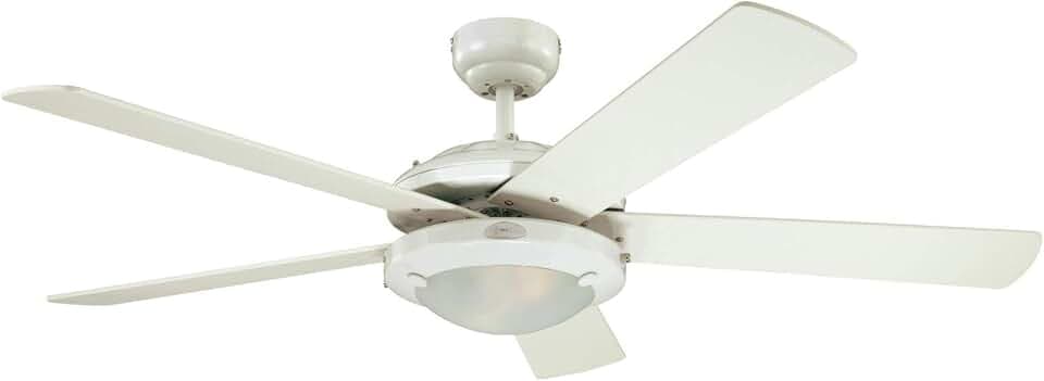 Westinghouse 7233600 Comet LED Ceiling Fan with Light, 52-Inch, White