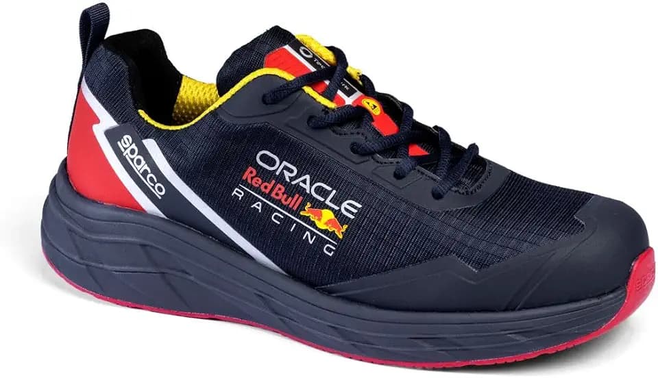 Sparco - Teamwork Keynes – ESD S3S SR FO HRO - Sicherheitsarbeitsschuhe für Damen und Herren - rutschfeste Arbeitsschuhe - Sneaker im Laufstil - Offizielle Lackierung Oracle Red Bull Racing - 44