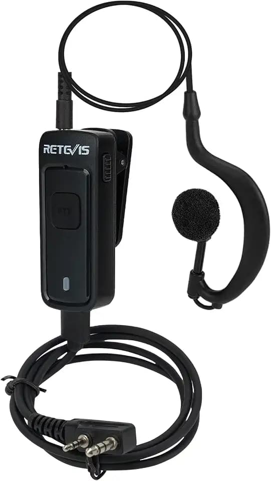 Retevis AI Active Noise Reduction Walkie Talkie Earpiece, Rechargeable