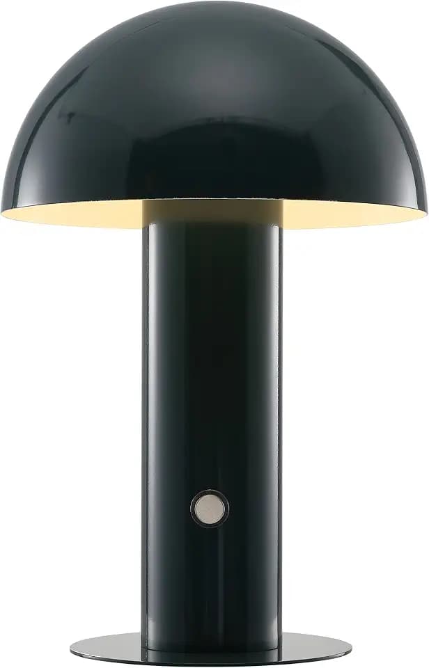 JONATHAN Y Boletus Mushroom Desk Lamp 10.75" Metal LED, Forest Green