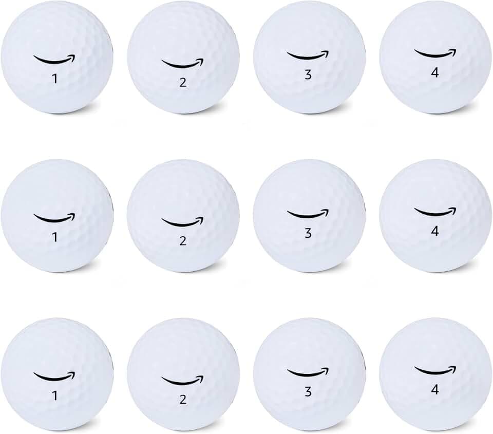 Amazon Basics Core Soft Golfbälle, 12er-Pack, Niedrige Kompression, Langdistanz, USGA-Konform