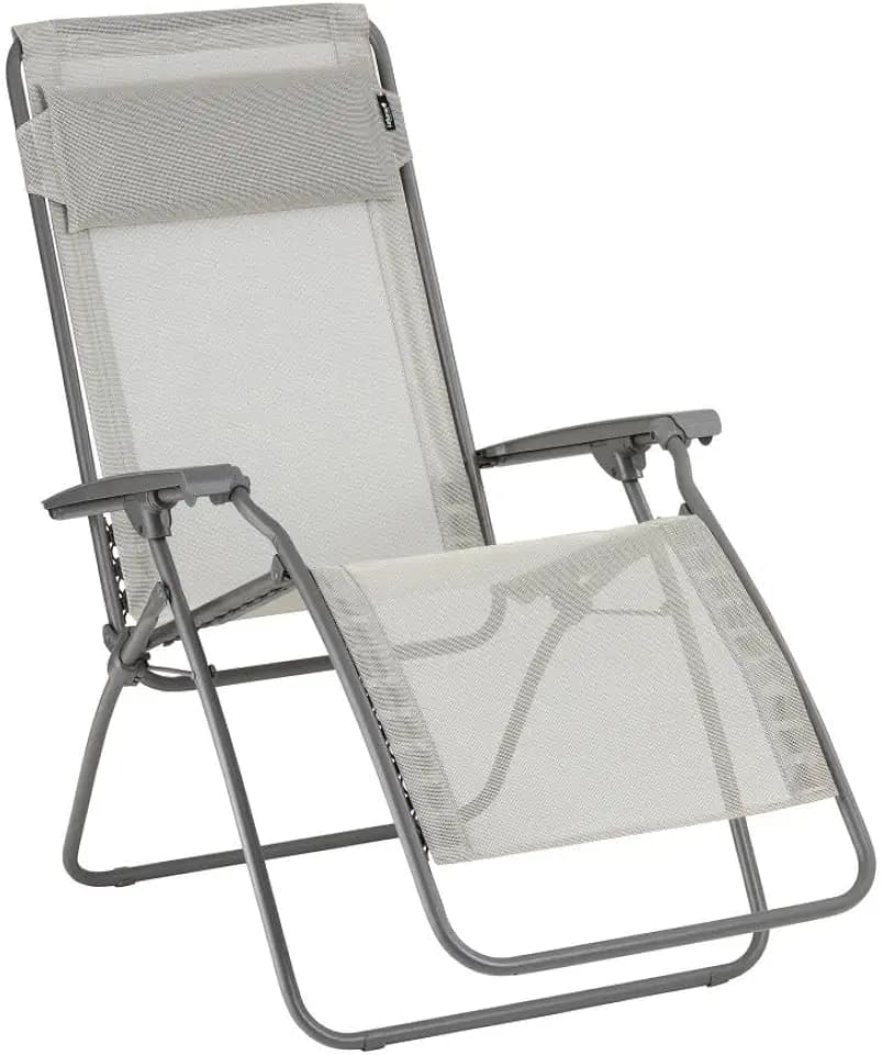 Lafuma Mobilier - Relaxsessel Zero Gravity R Clip - Klappbarer Liegestuhl für Terrasse und Garten - Strapazierfähiges Batyline®-Gewebe - Mehrpositionenliege, Komfortabel, Frankreich - Roggenbeige