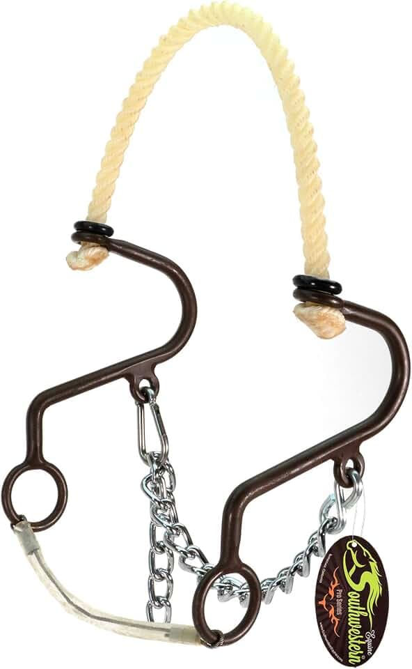 S Hackamore Rope Nose Band Western Antique Bronze