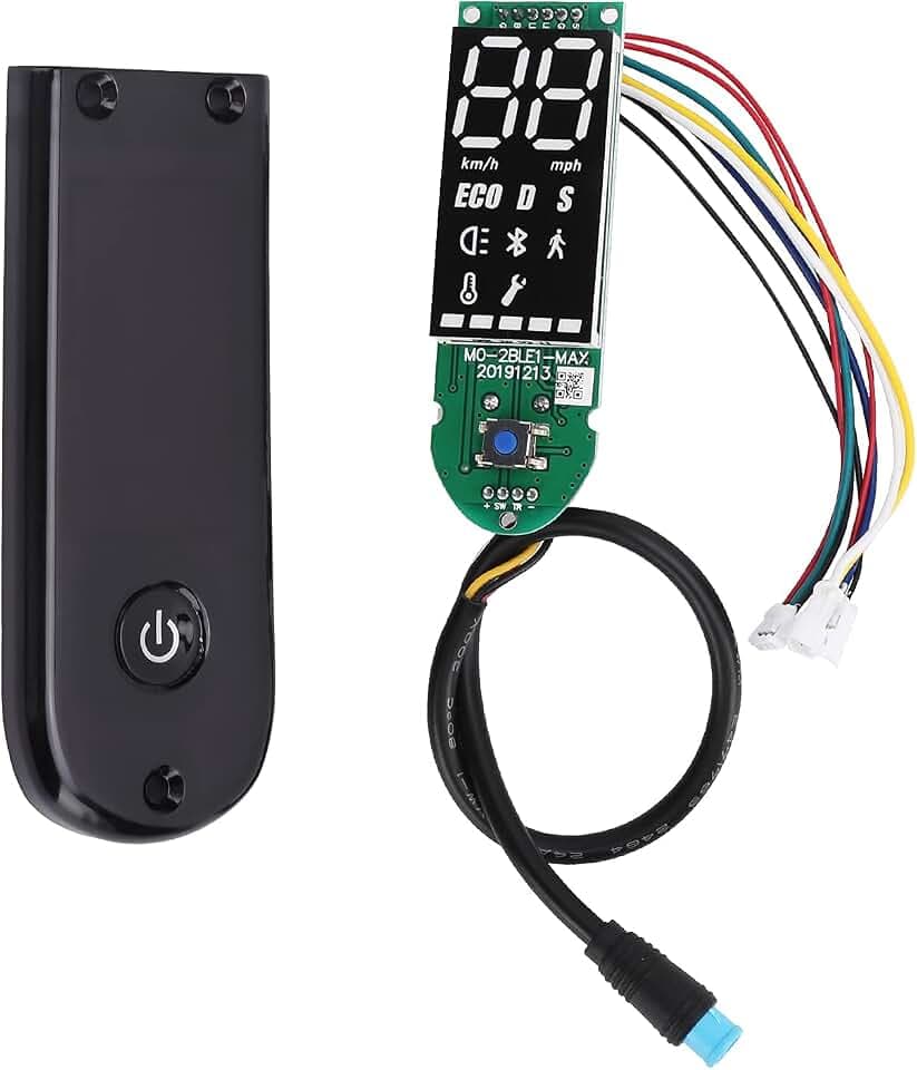 Alomejor E Scooter Bluetooth Platine + Armaturenbrettabdeckung mit Digitalanzeige, Digitalanzeige Armaturenbrett Set für G30 Elektroroller