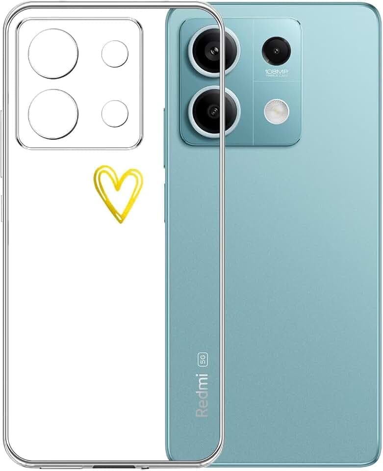 Handyhülle für Xiaomi Redmi Note 13 5G Hülle Durchsichtig, Dünne Weiche TPU Silikon Transparent Xiaomi Redmi Note 13 5G Schutzhülle mit Liebe Herz, Nie Vergilbung Kratzfest Klar Cover case