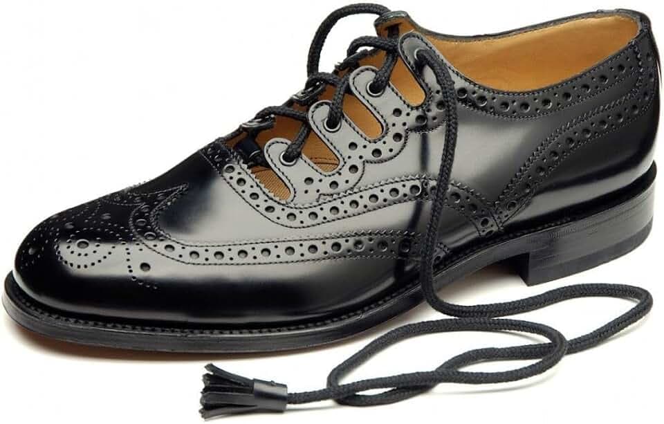 Tartanista Mens Leather Ghillie Brogue Kilt Marching Band Shoes
