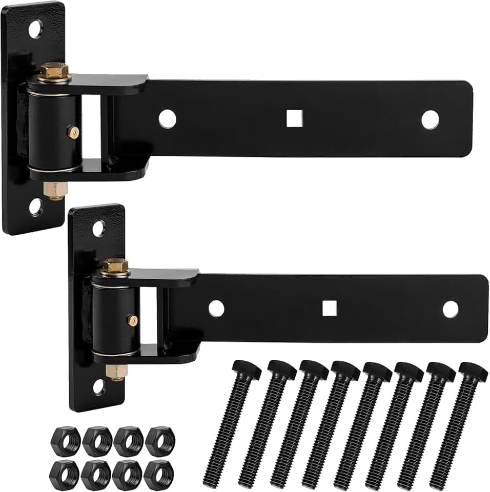 13" Heavy Duty Gate Hinges,900 Lbs Capacity,180° or 90° Smooth Open