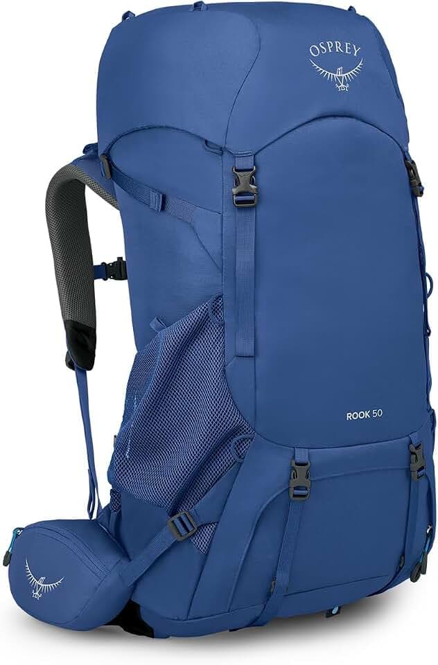 Osprey Rook Herren-Trekkingrucksack, 50L, Astrology Blue/Blue Flame