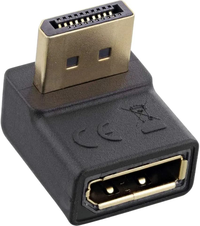 Inline® DisplayPort Adapter, DisplayPort Stecker/Buchse, nach Oben gewinkelt