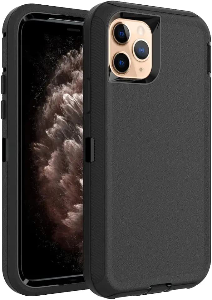 Case for iPhone 11 Pro Max, Heavy-Duty Tough Rugged Shockproof Drop Protective Cover Phone Cases, Black