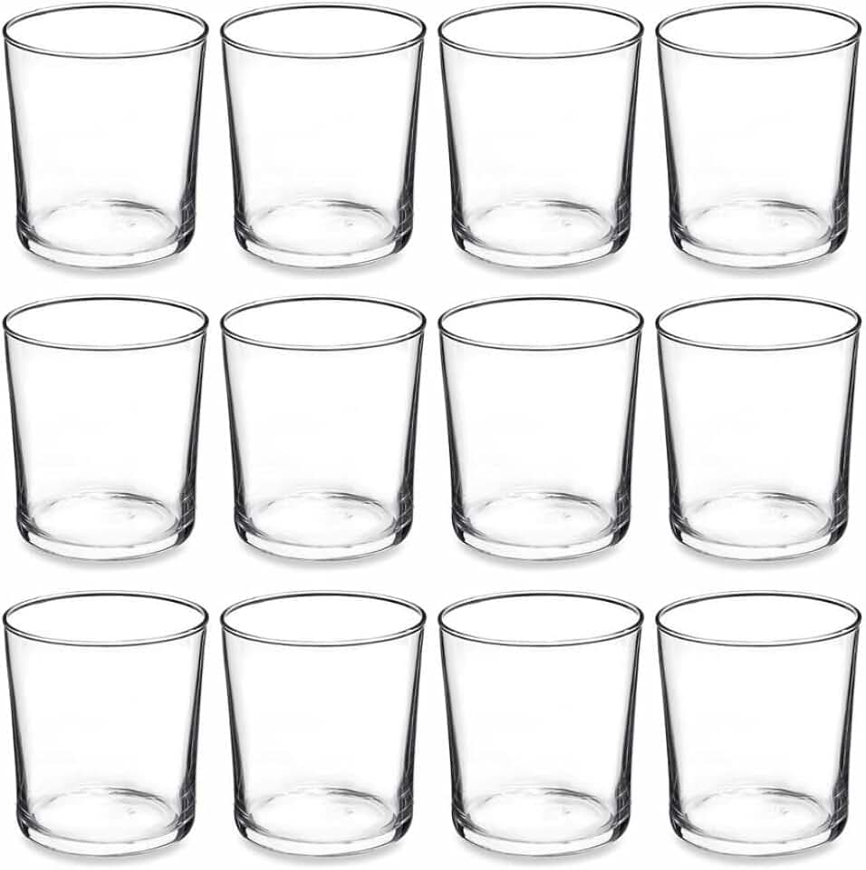 PMLAND Klarglas Votivkerzen-Teelichthalter, 6,3 cm, 12 Stück