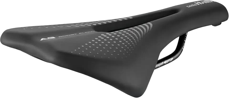 Selle Italia A3 - Fahrradsattel, komfortabel mit Gel, anatomische Aussparung, wasserdicht und für alle Fahrradtypen geeignet - Schwarz