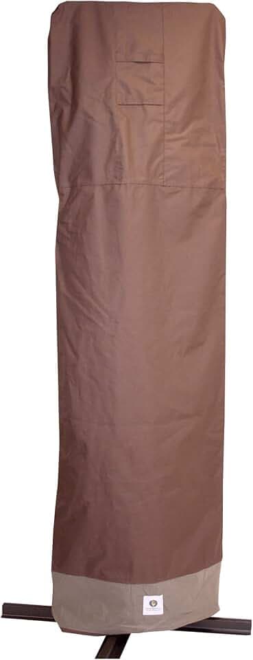DUCKCOVERS Ultimate Waterproof 101 Inch Patio Offset Umbrella Cover with Integrated Installation Pole, Patio Furniture Covers