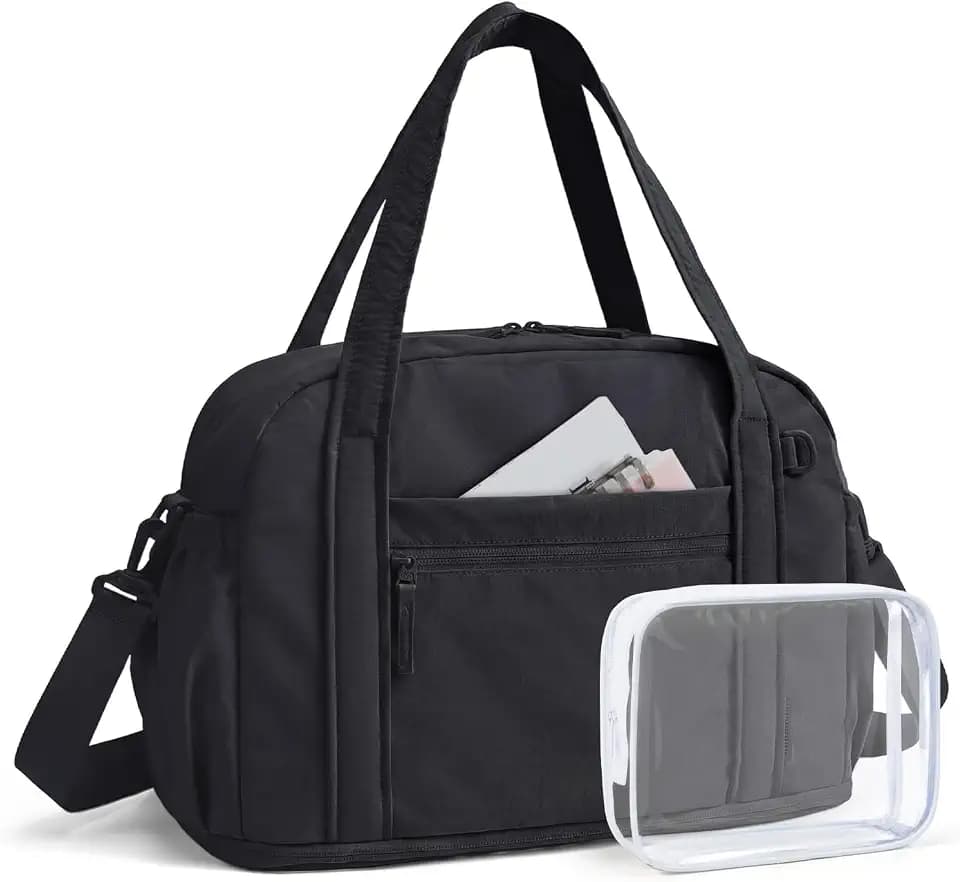 BAGSMART Expandable Personal Item Travel Bag, 2 Set Duffel Bag for Women